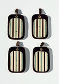 Ceramic Tablecloth Weights Cenote & Blackened Copper Stripes - (Set of 4)