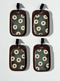 Ceramic Tablecloth Weights Stoned Denim with Blackened Copper dots - (Set of 4)