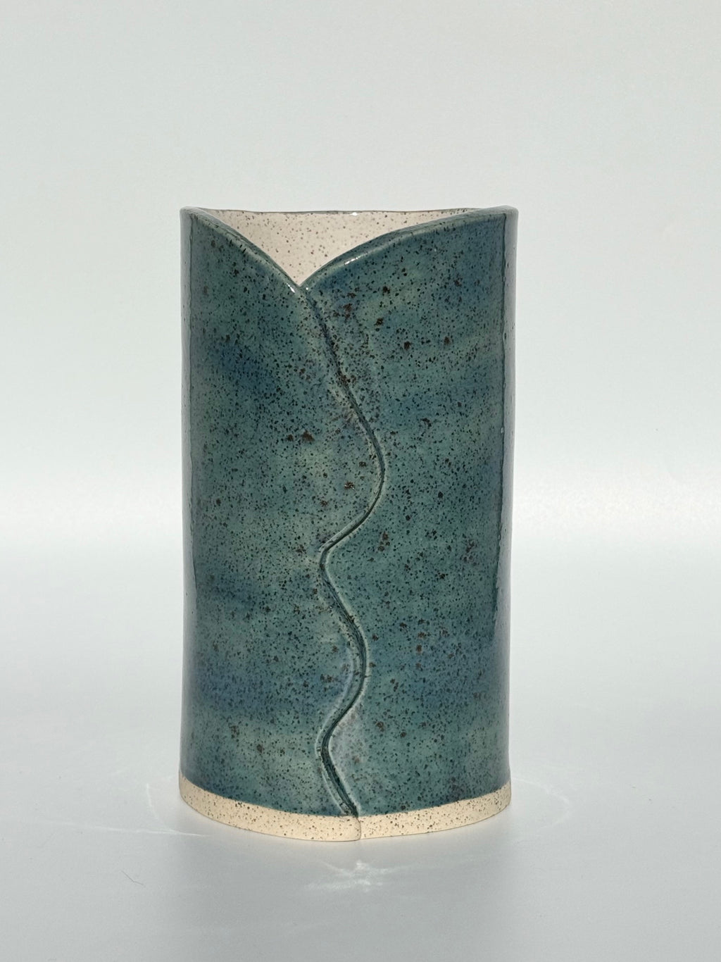Handmade Ceramic Vase - Shipwreck Glaze