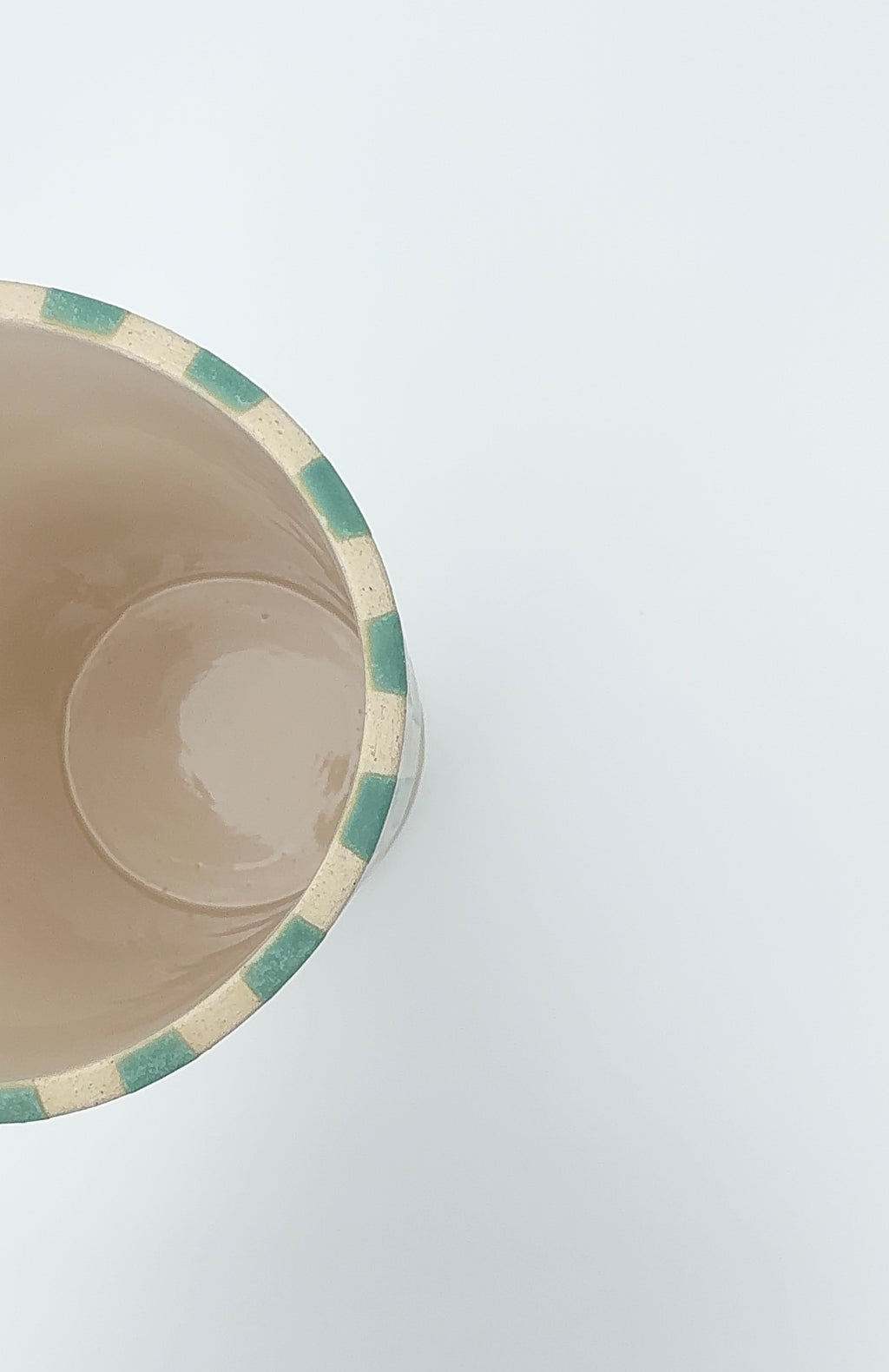 Handmade Ceramic Vase - Satin Patina Stripes