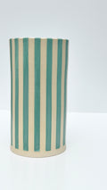 Handmade Ceramic Vase - Satin Patina Stripes