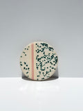 Handmade Ceramic Coasters - Green Jasper and Pink Stripe