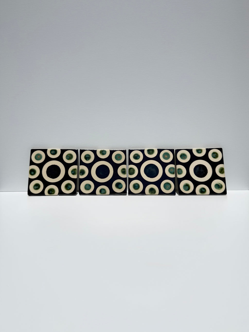 Hematite & Olive Float Coasters