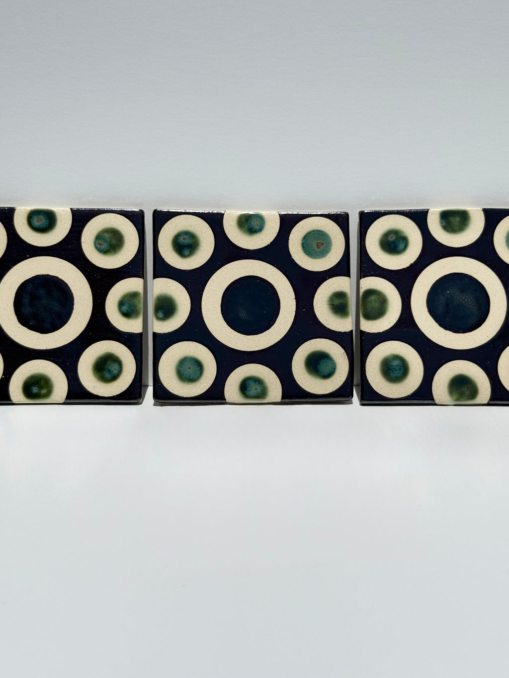 Hematite & Olive Float Coasters