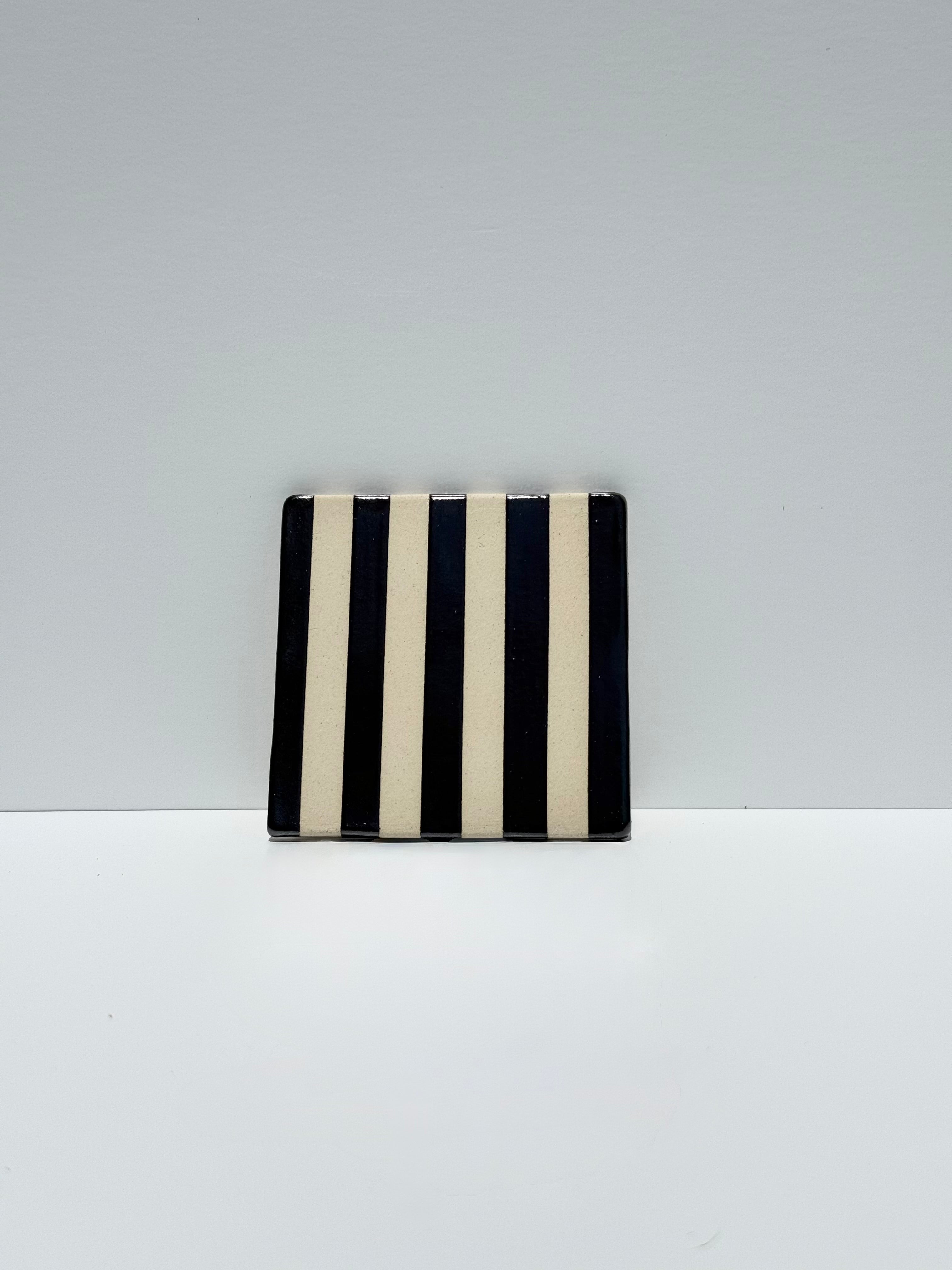 Hematite Wide Stripes Coasters