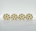 Winterwood with Basque Green and Blackened Copper Coasters - Set #1