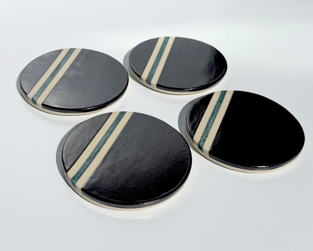 Hemataite with Shipwreck Stripe Coaster