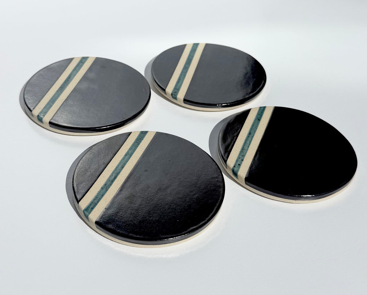 Hemataite with Shipwreck Stripe Coaster