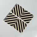 Diagonal Hematite Stripe Coasters