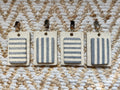 Ceramic Tablecloth Weights - Striped Blue (Set of 4)